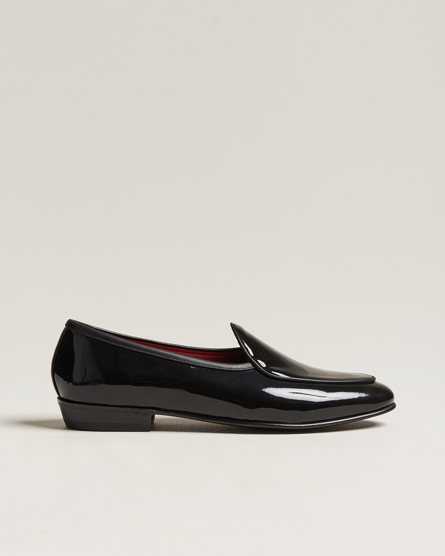 Herre | Baudoin & Lange Sagan Patent Loafers Black Calf | Baudoin & Lange | Sagan Patent Loafers Black Calf