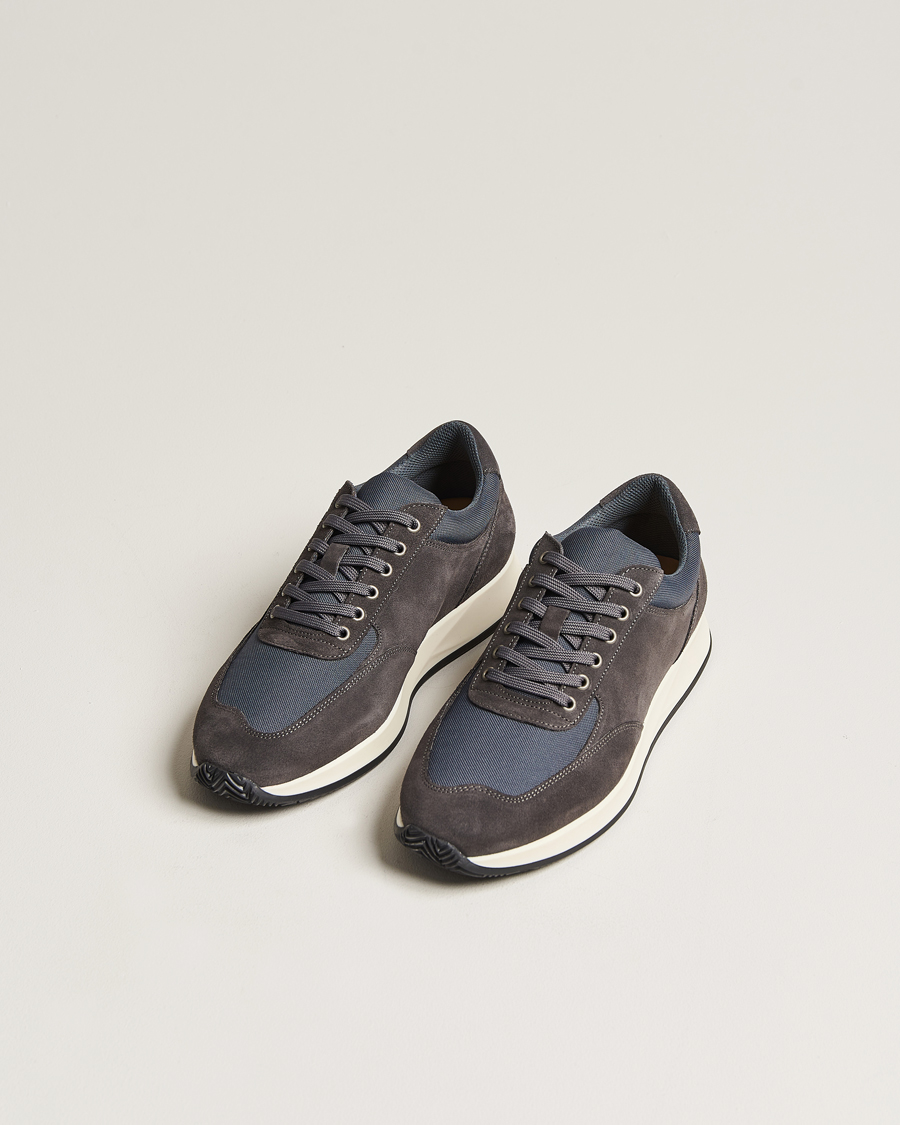 Herr | Myrqvist | Myrqvist | Stensund Running Sneaker Dark Grey Suede