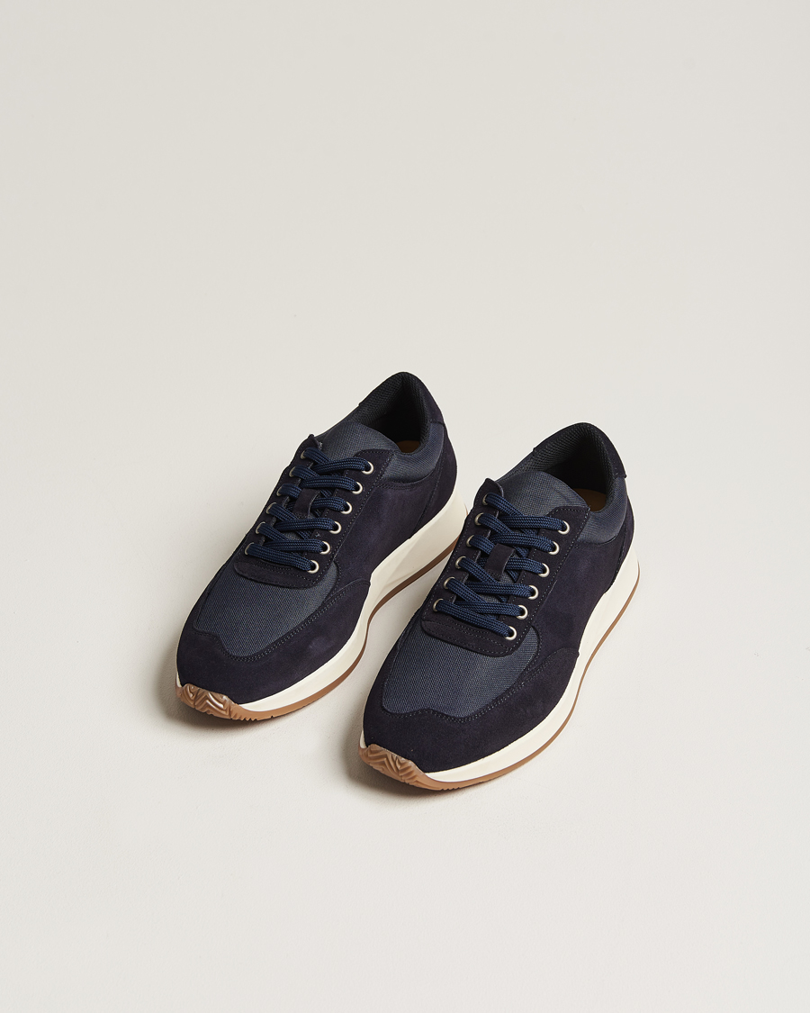 Herre | Sneakers | Myrqvist | Stensund Running Sneaker Navy Suede
