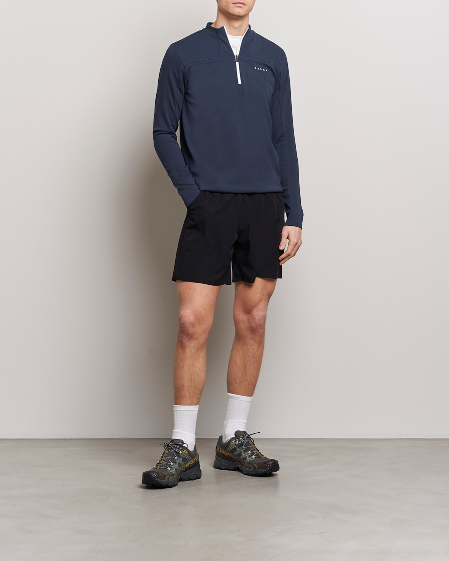 Herre | Trøjer | Falke Sport | Falke Organic Cotton Mix Half Zip Space Blue