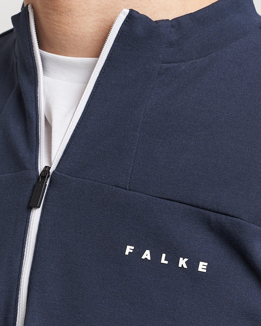 Herre | Trøjer | Falke Sport | Falke Organic Cotton Mix Half Zip Space Blue