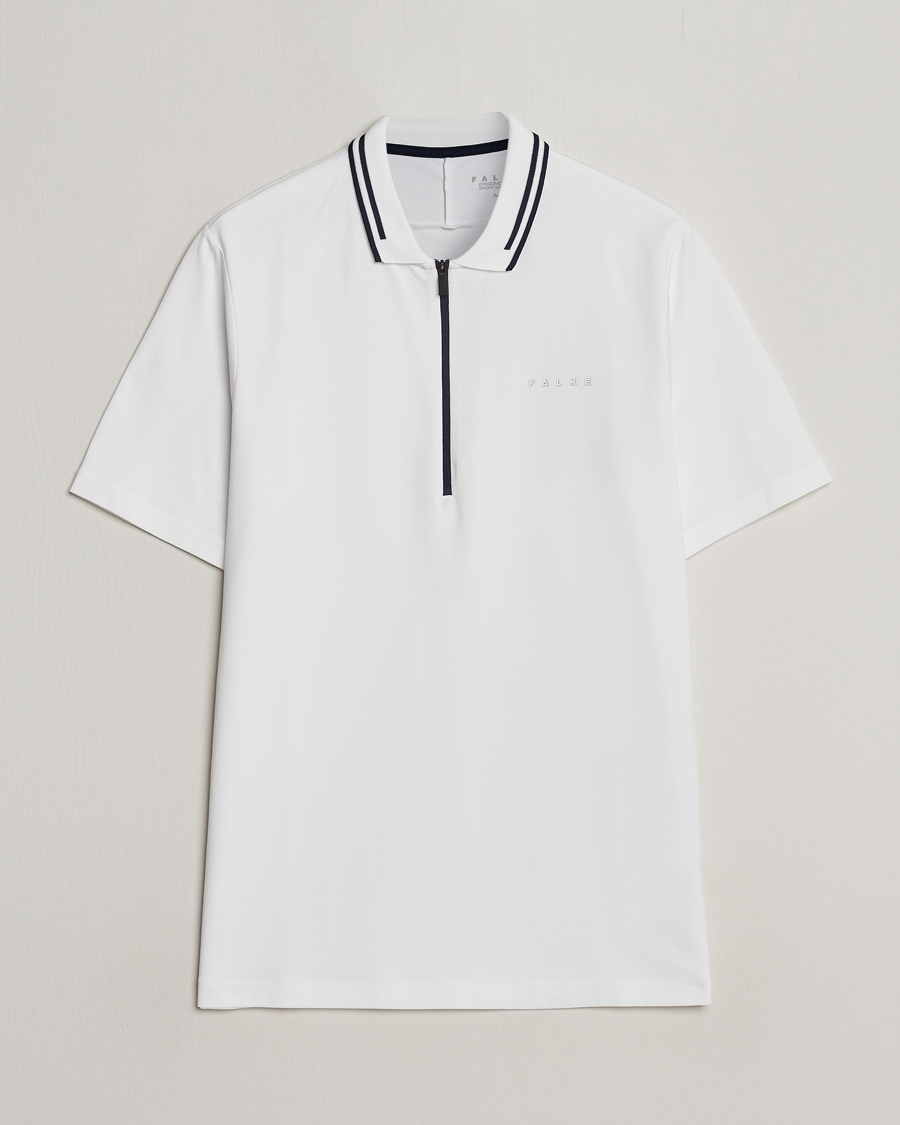 Herre | Polotrøjer | Falke Sport | Falke Zip Polo Shirt White