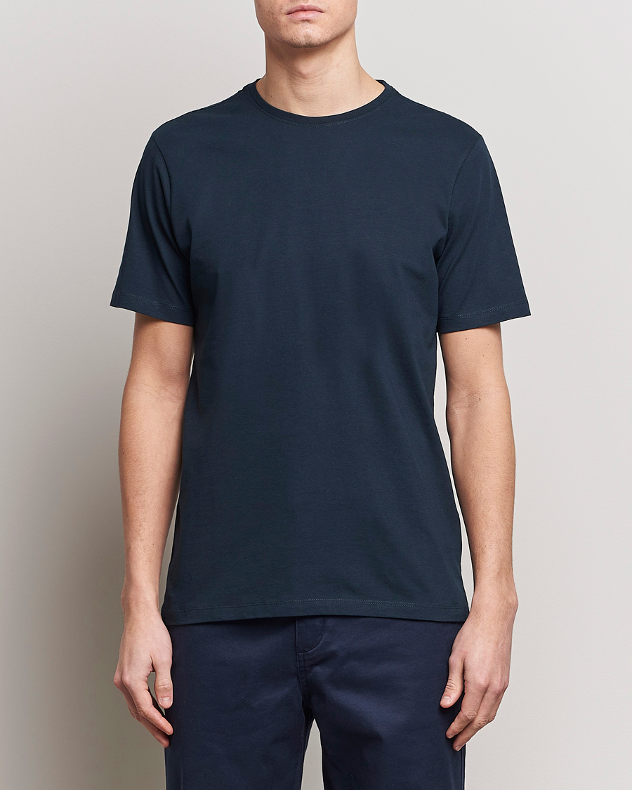 Men | KnowledgeCotton Apparel | KnowledgeCotton Apparel | Agnar Basic T-Shirt Total Eclipse