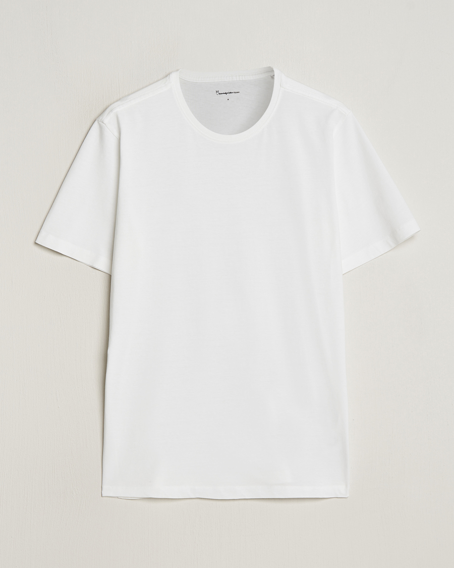 Herre | T-Shirts | KnowledgeCotton Apparel | Agnar Basic T-Shirt Bright White