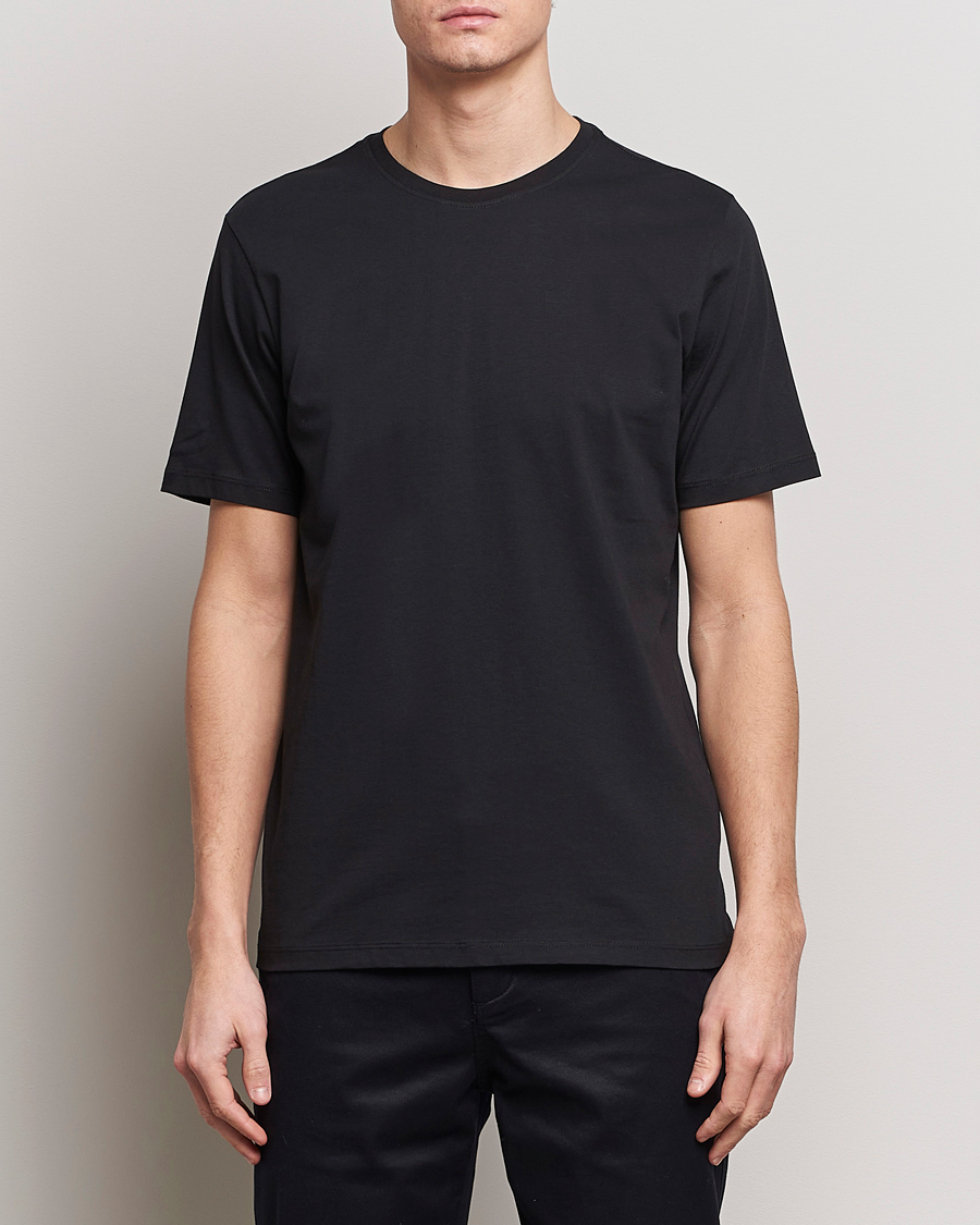 Herre | KnowledgeCotton Apparel | KnowledgeCotton Apparel | Agnar Basic T-Shirt Jet Black