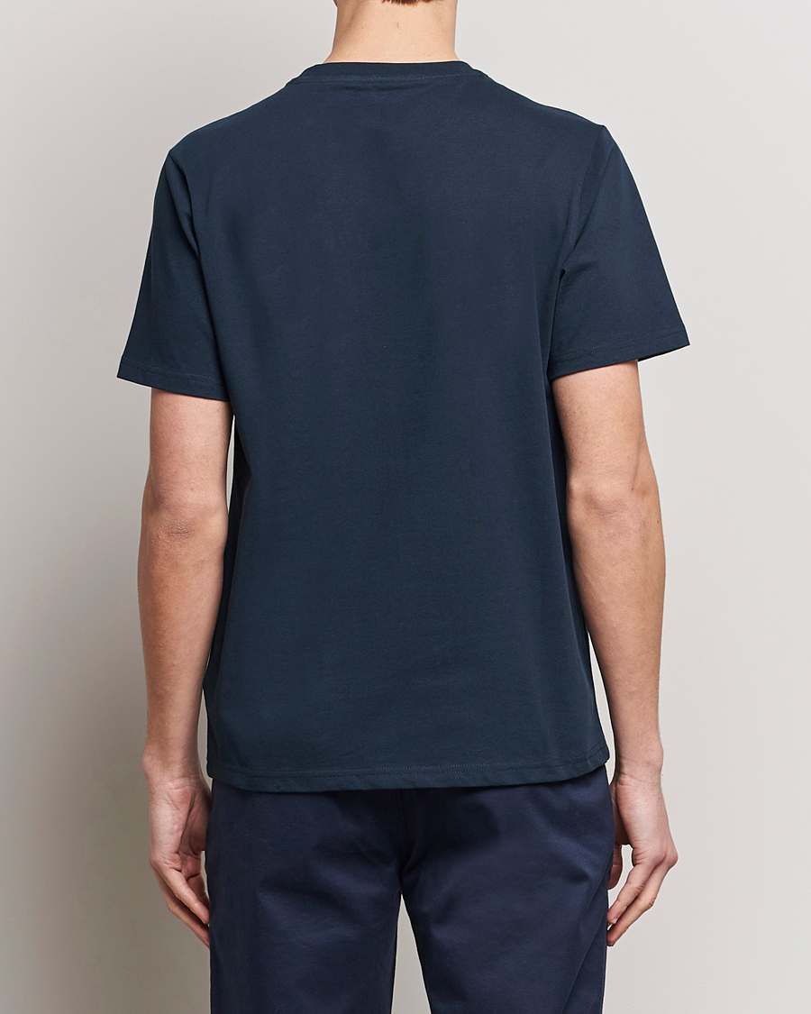 Herre | T-Shirts | KnowledgeCotton Apparel | Loke Badge T-Shirt Total Eclipse