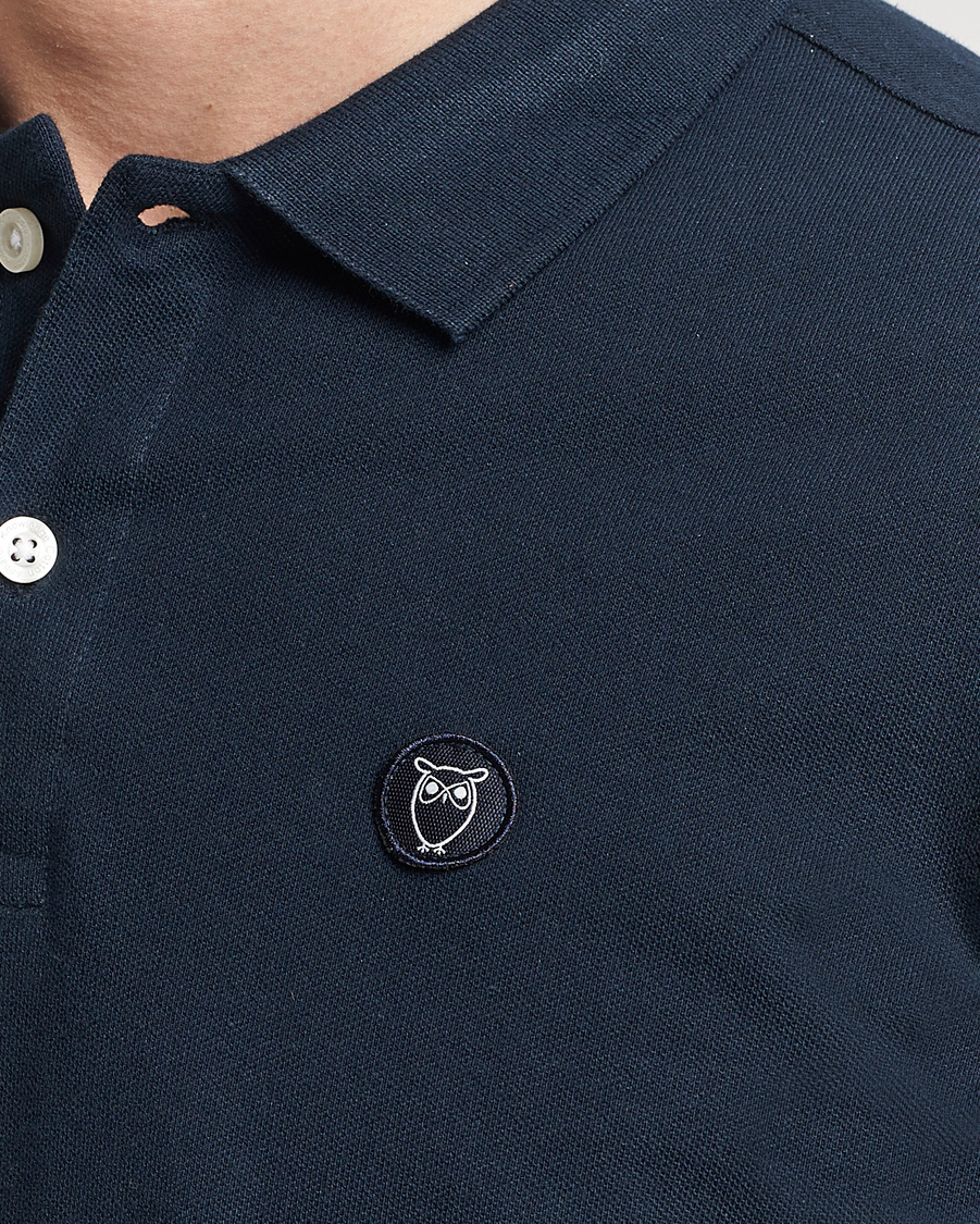 Herre | Polotrøjer | KnowledgeCotton Apparel | Toke Badge Polo Total Eclipse