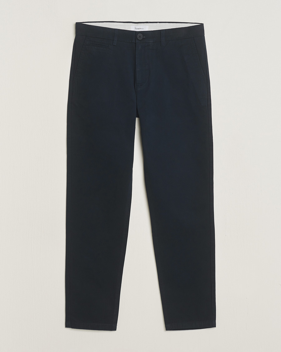 Herre | Chinos | KnowledgeCotton Apparel | Chuck Regular Cotton Twill Chino Total Eclipse