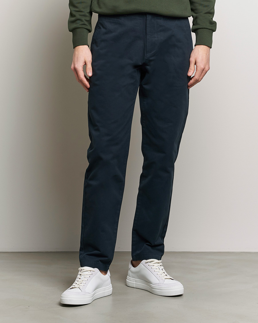 Herre | Bukser | KnowledgeCotton Apparel | Chuck Regular Cotton Twill Chino Total Eclipse