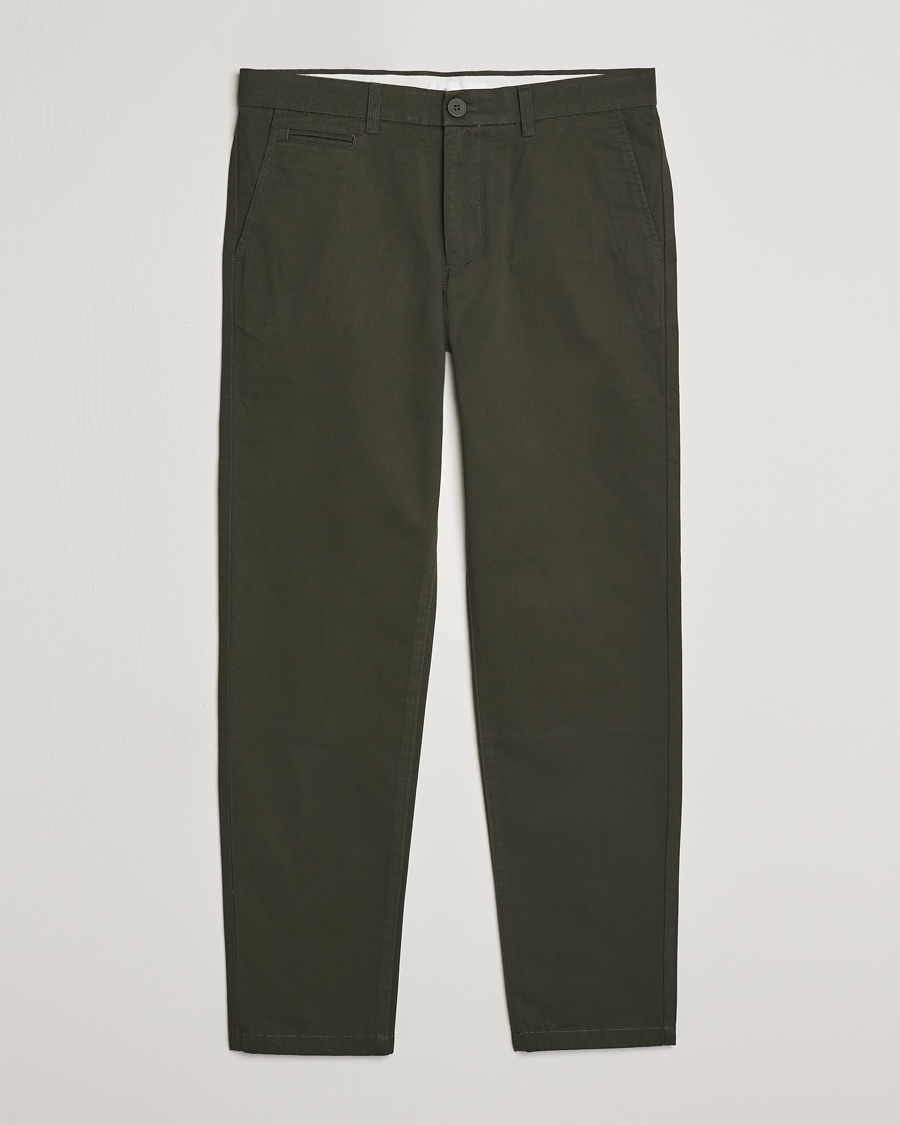 Herre | Chinos | KnowledgeCotton Apparel | Chuck Regular Cotton Twill Chino Forest Night