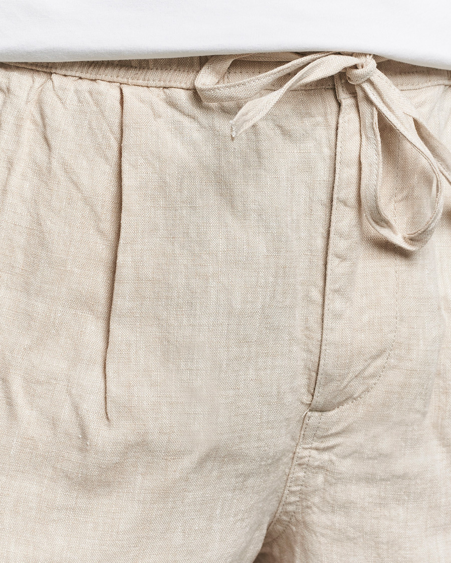 Herre | Shorts | KnowledgeCotton Apparel | Loose Linen Shorts Light Feather Grey