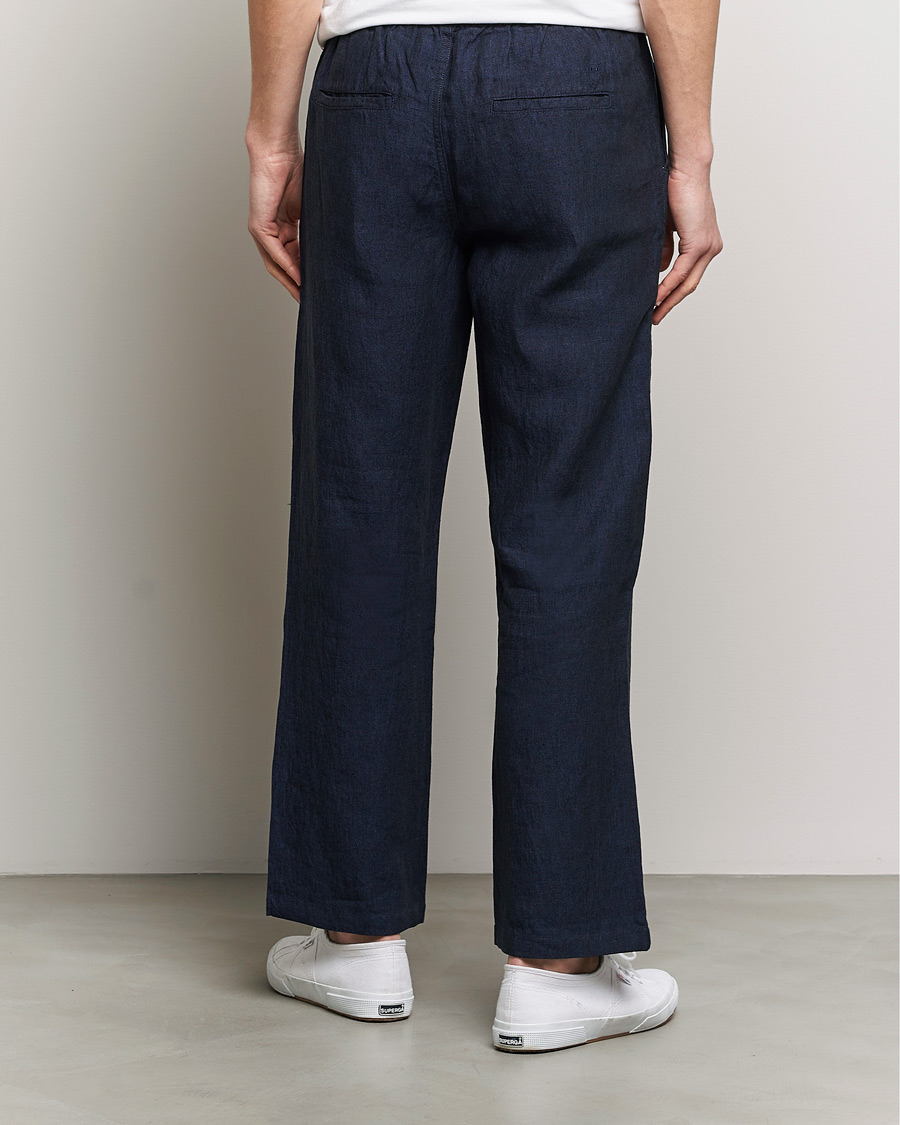 Herre | Bukser | KnowledgeCotton Apparel | Loose Linen Pants Total Eclipse