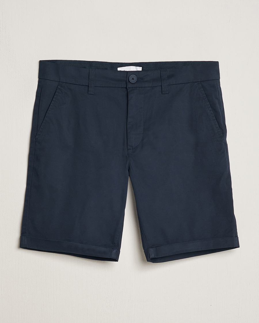 Herre | Shorts | KnowledgeCotton Apparel | Regular Chino Poplin Shorts Total Eclipse