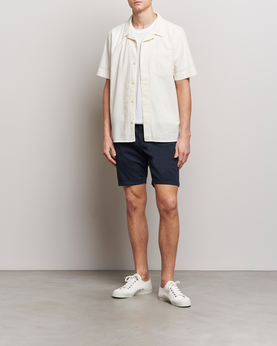 Herre | Shorts | KnowledgeCotton Apparel | Regular Chino Poplin Shorts Total Eclipse