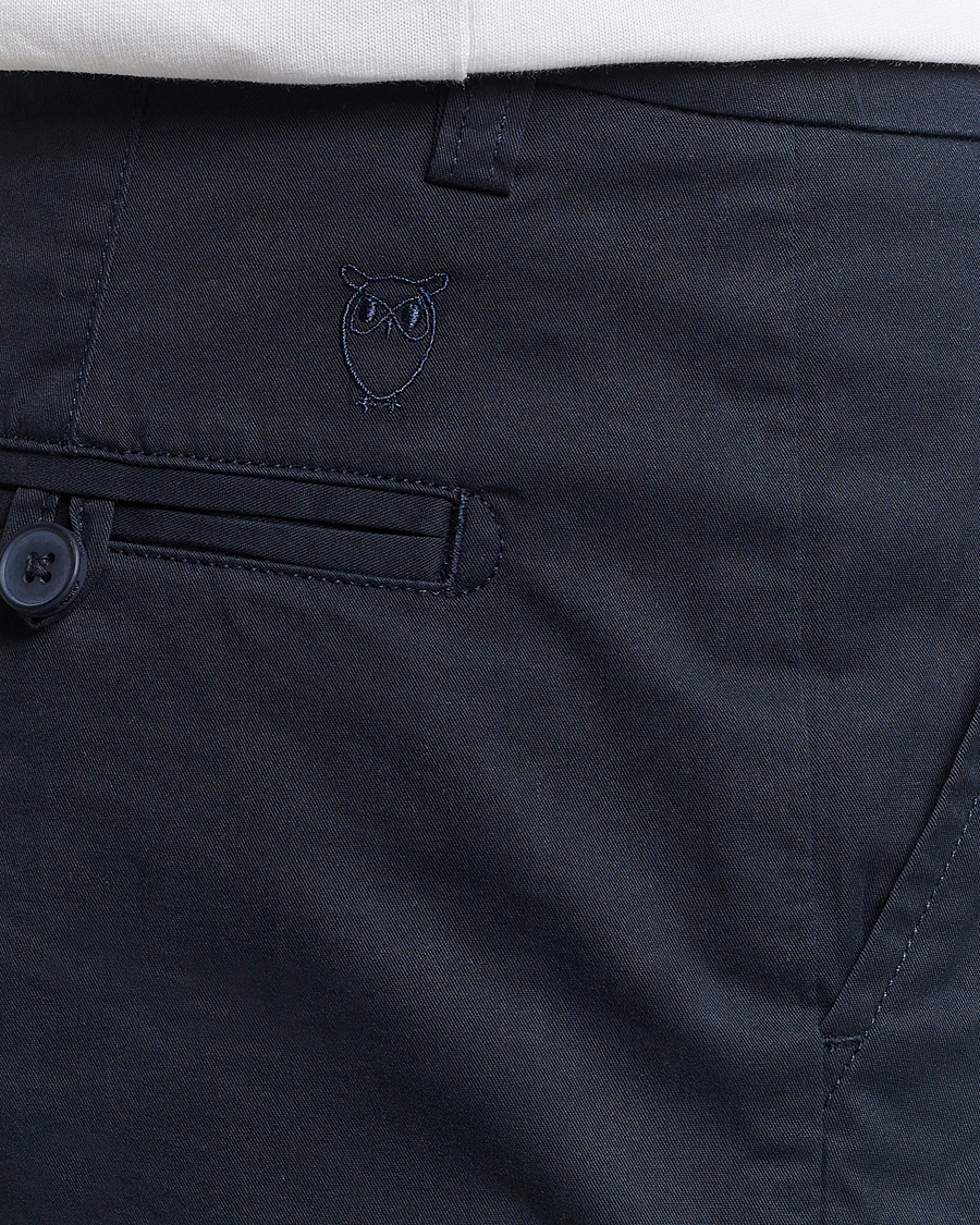 Herre | Shorts | KnowledgeCotton Apparel | Regular Chino Poplin Shorts Total Eclipse
