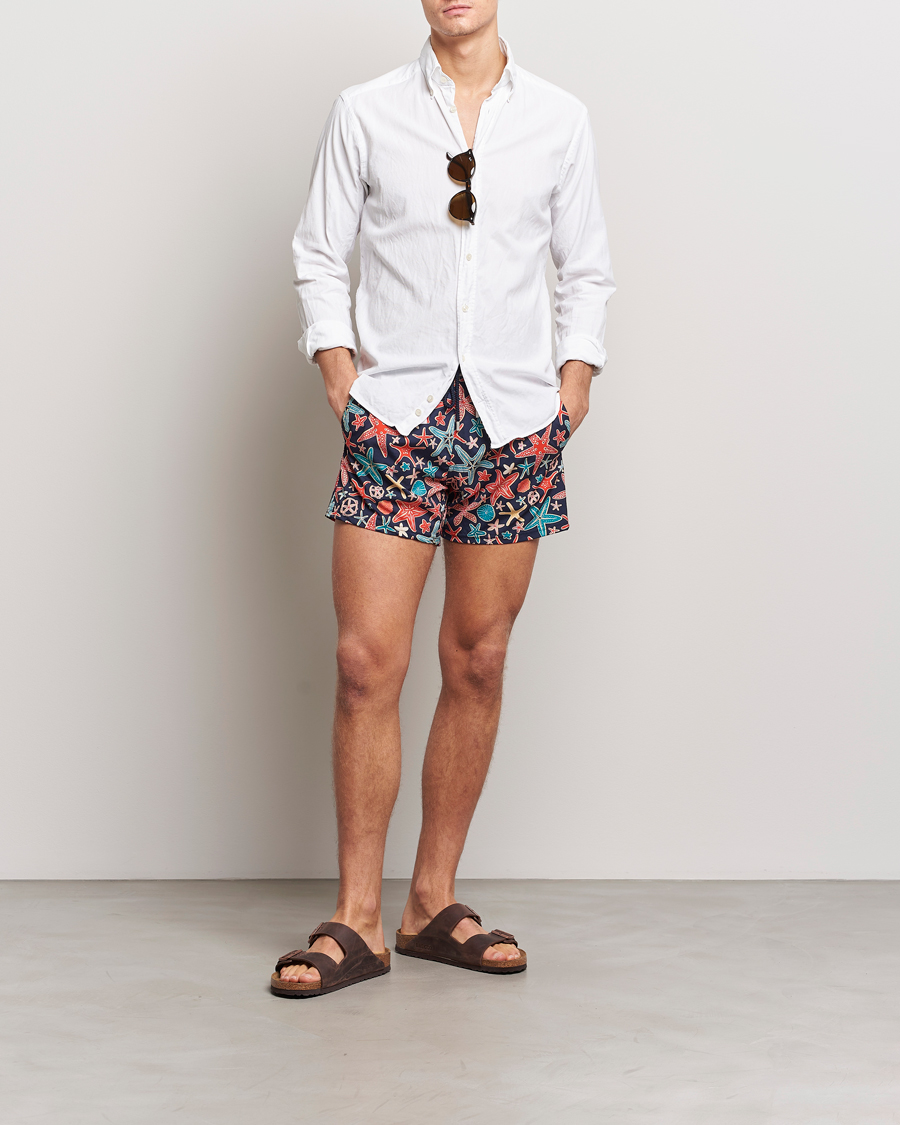 Herre | Badebukser | Vilebrequin | Moorise Holistarfishes Swim Shorts Bleu Marine