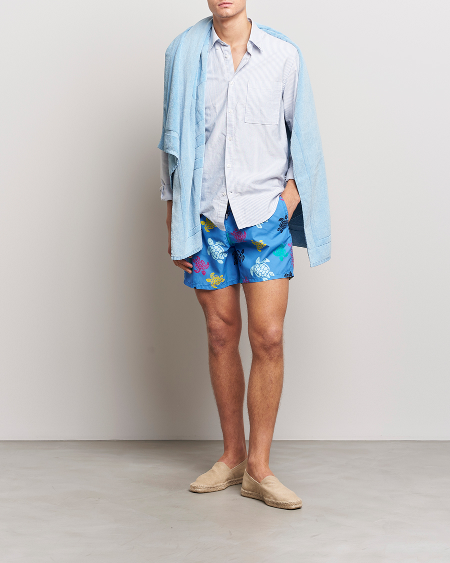 Herre | Badebukser | Vilebrequin | Moorea Tortues Swim Shorts Blue