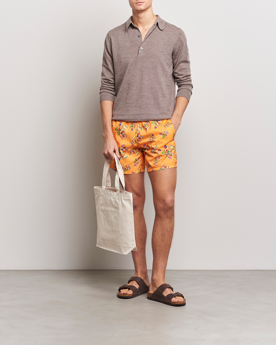 Herre | Badebukser | Vilebrequin | Mahina Rataturtles Swim Shorts Carotte