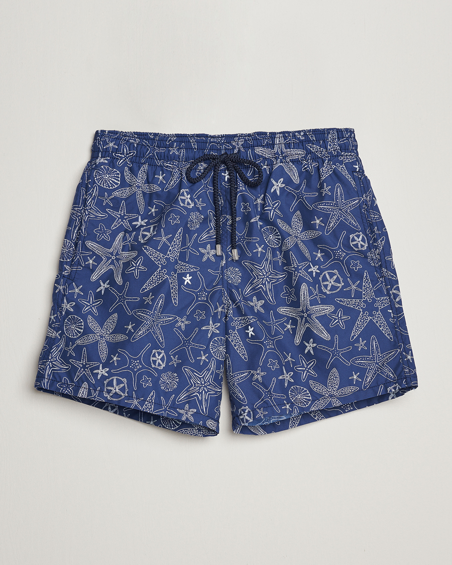 Herre | Badebukser | Vilebrequin | Moorea Starlettes Swim Shorts Encre