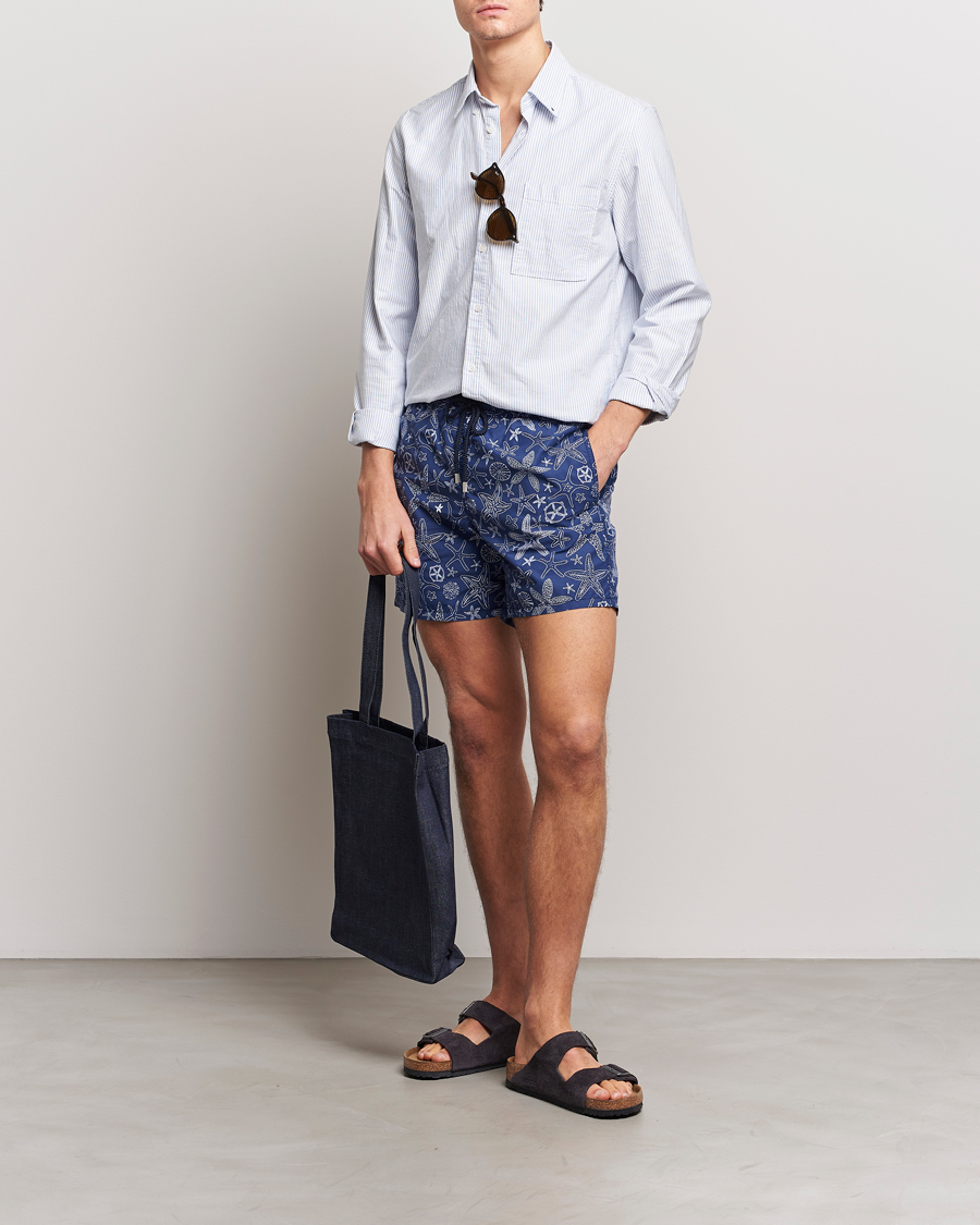 Herre | Badebukser | Vilebrequin | Moorea Starlettes Swim Shorts Encre