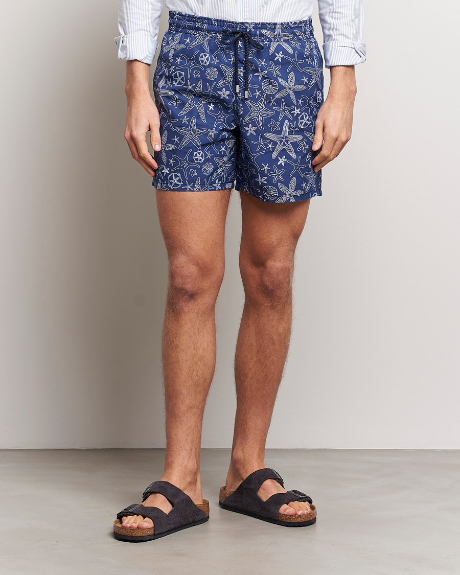 Herre | Badebukser | Vilebrequin | Moorea Starlettes Swim Shorts Encre