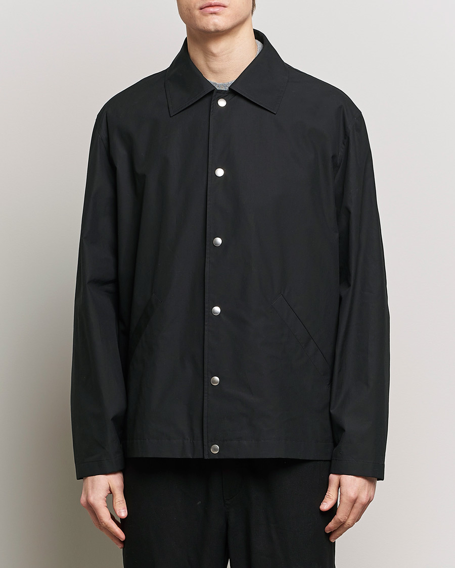 Men | Casual Jackets | Jil Sander | Back Printed Coach Jacket Black