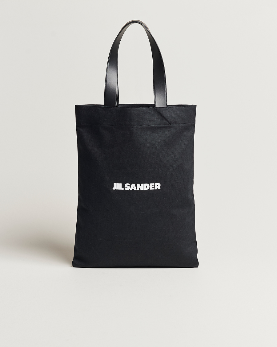 Herre | Jil Sander Canvas Logo Totebag Black | Jil Sander | Canvas Logo Totebag Black