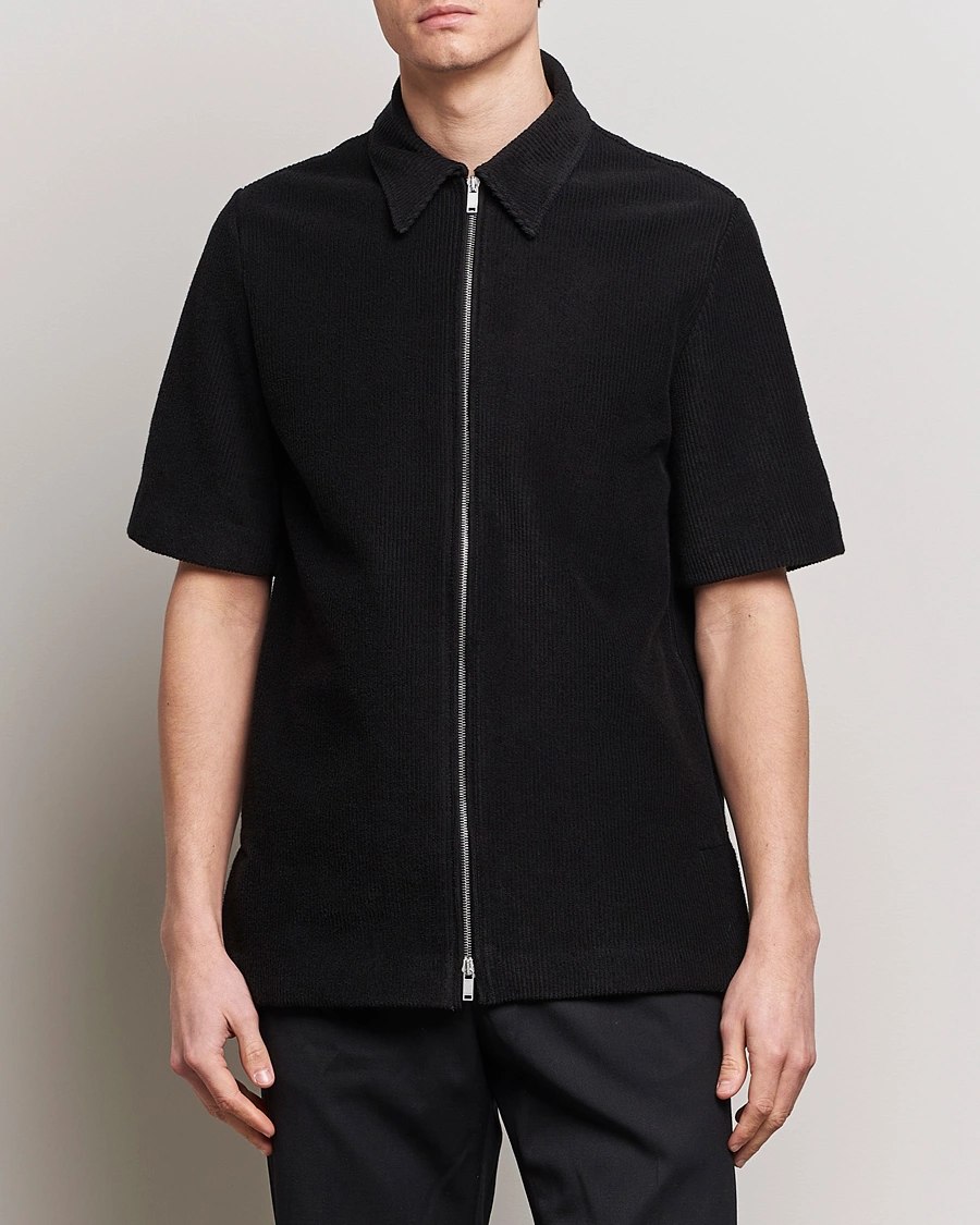 Herre | Nye varemærker | Jil Sander | Full Zip Camp Shirt Black