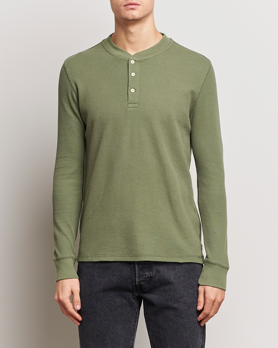 Herre | Trøjer | Levi's | Thermal Henley Bluish Olive
