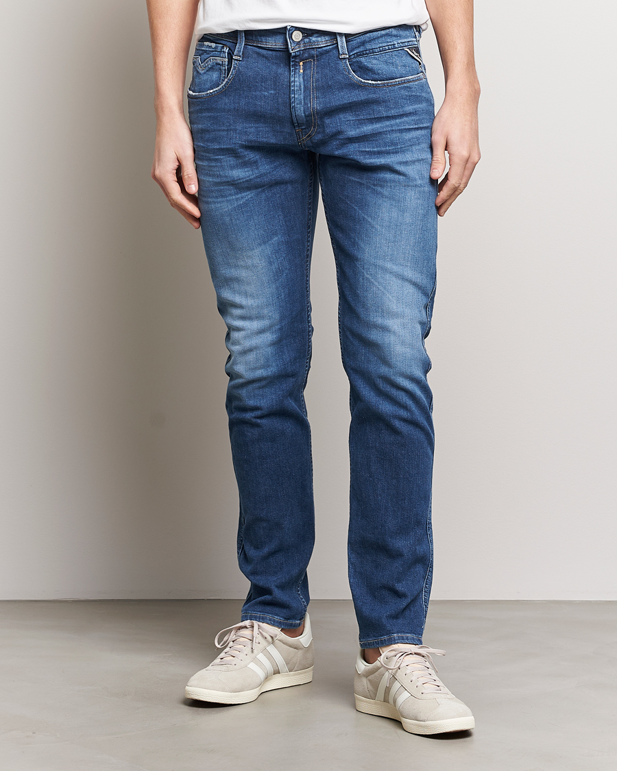 Herre | Jeans | Replay | Anbass Stretch Jeans Dark Blue