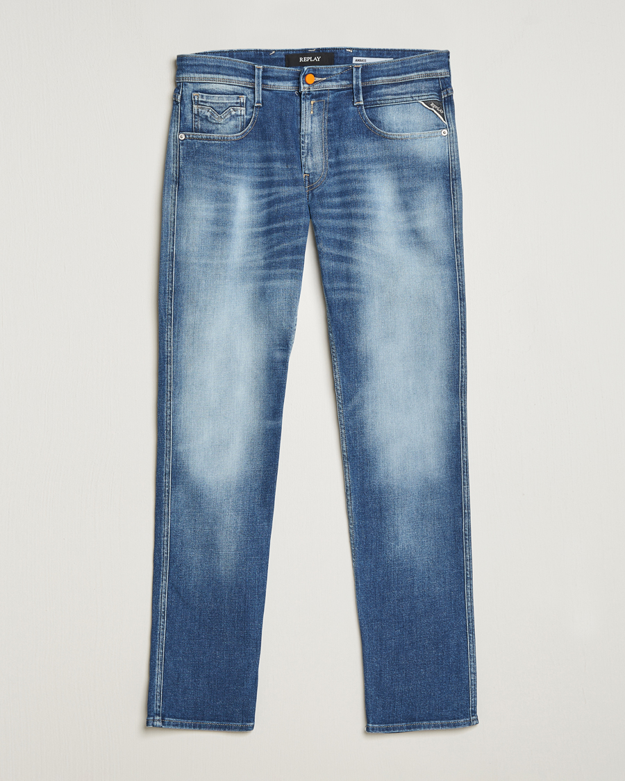 Herre | Jeans | Replay | Anbass Stretch Jeans Medium Blue