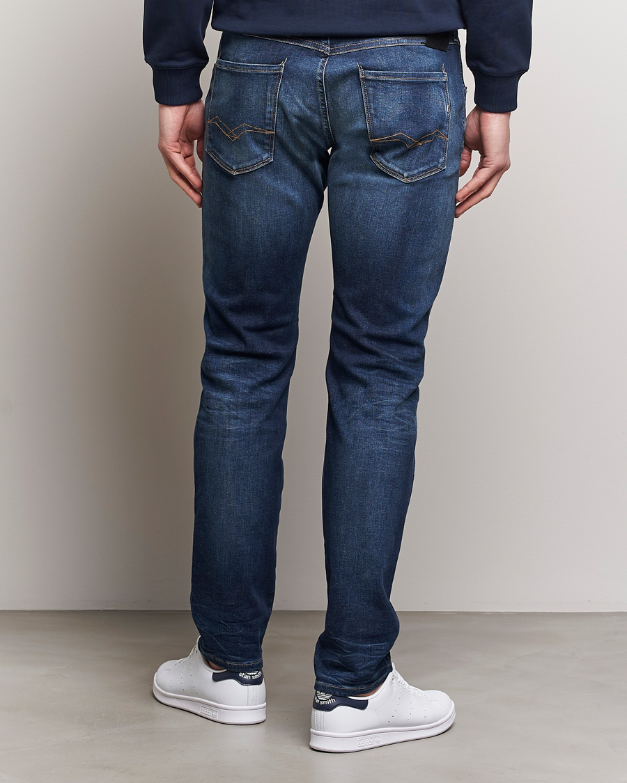 Herre | Jeans | Replay | Anbass Hyperflex Dust Wash Jeans Dark Blue