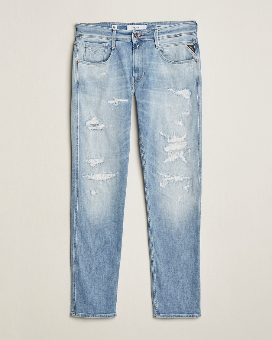Herre | Jeans | Replay | Anbass 20 Year Stretch Jeans Light Blue