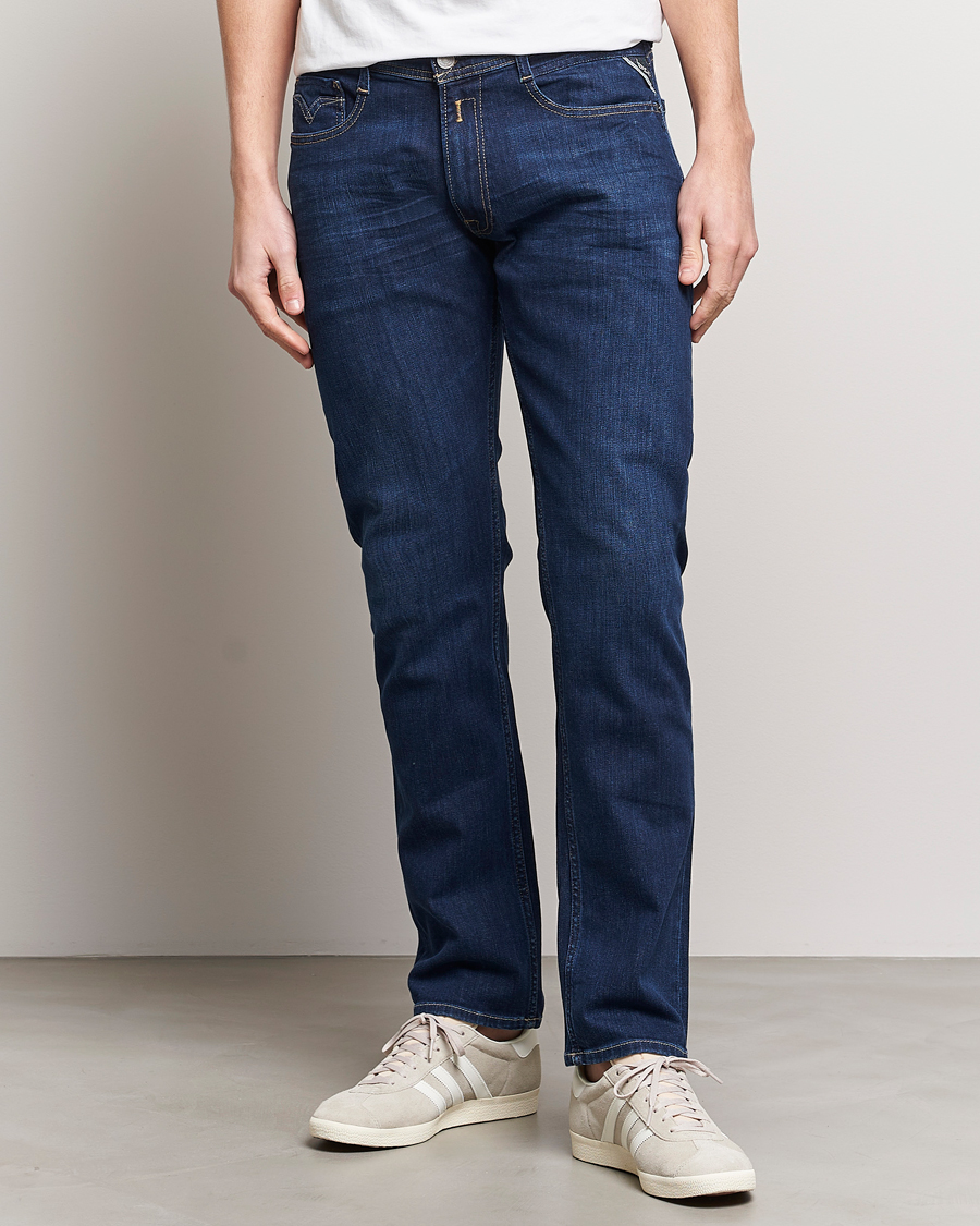 Herre | Blå jeans | Replay | Rocco Stretch Jeans Dark Blue