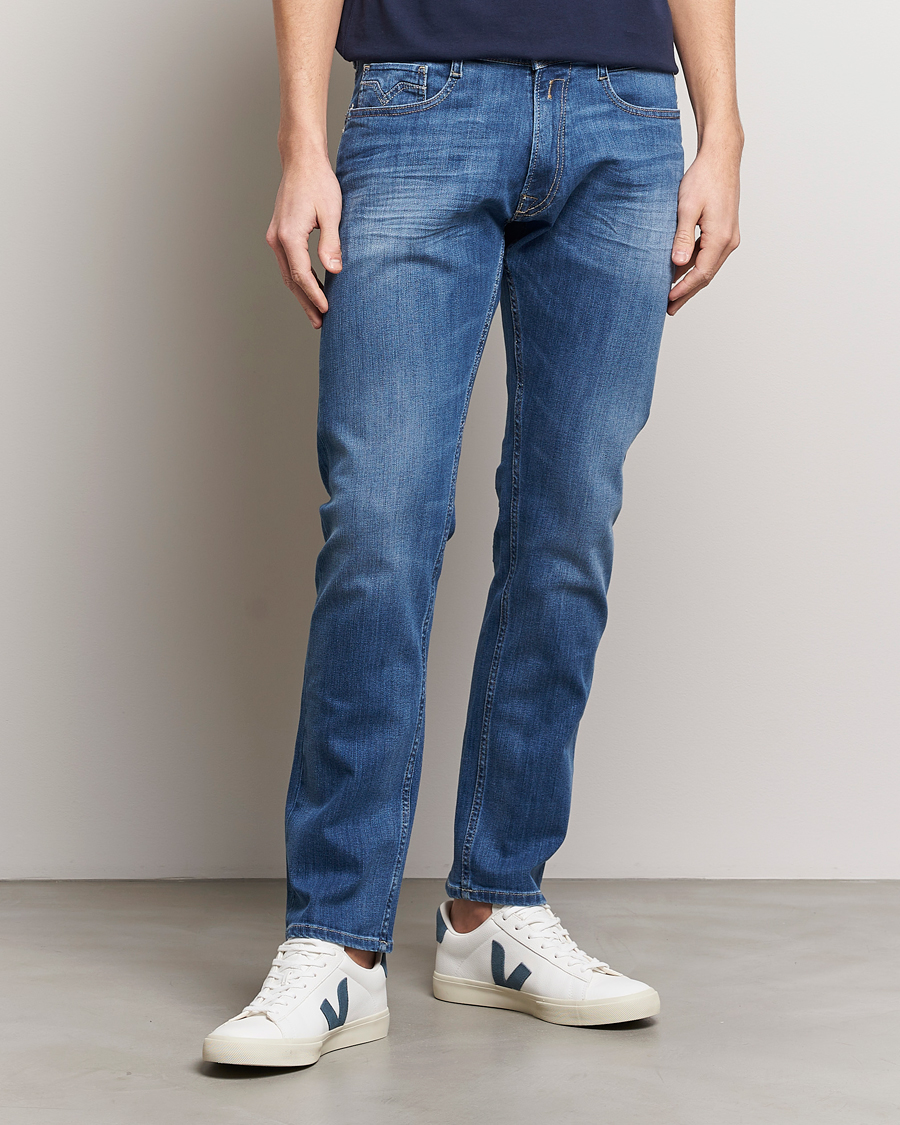 Herre |  | Replay | Rocco Regular Fit Stretch Jeans Medium Blue