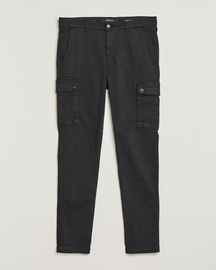 Herre | Bukser | Replay | Anbass Hyperflex X-Lite Cargo Pants Black