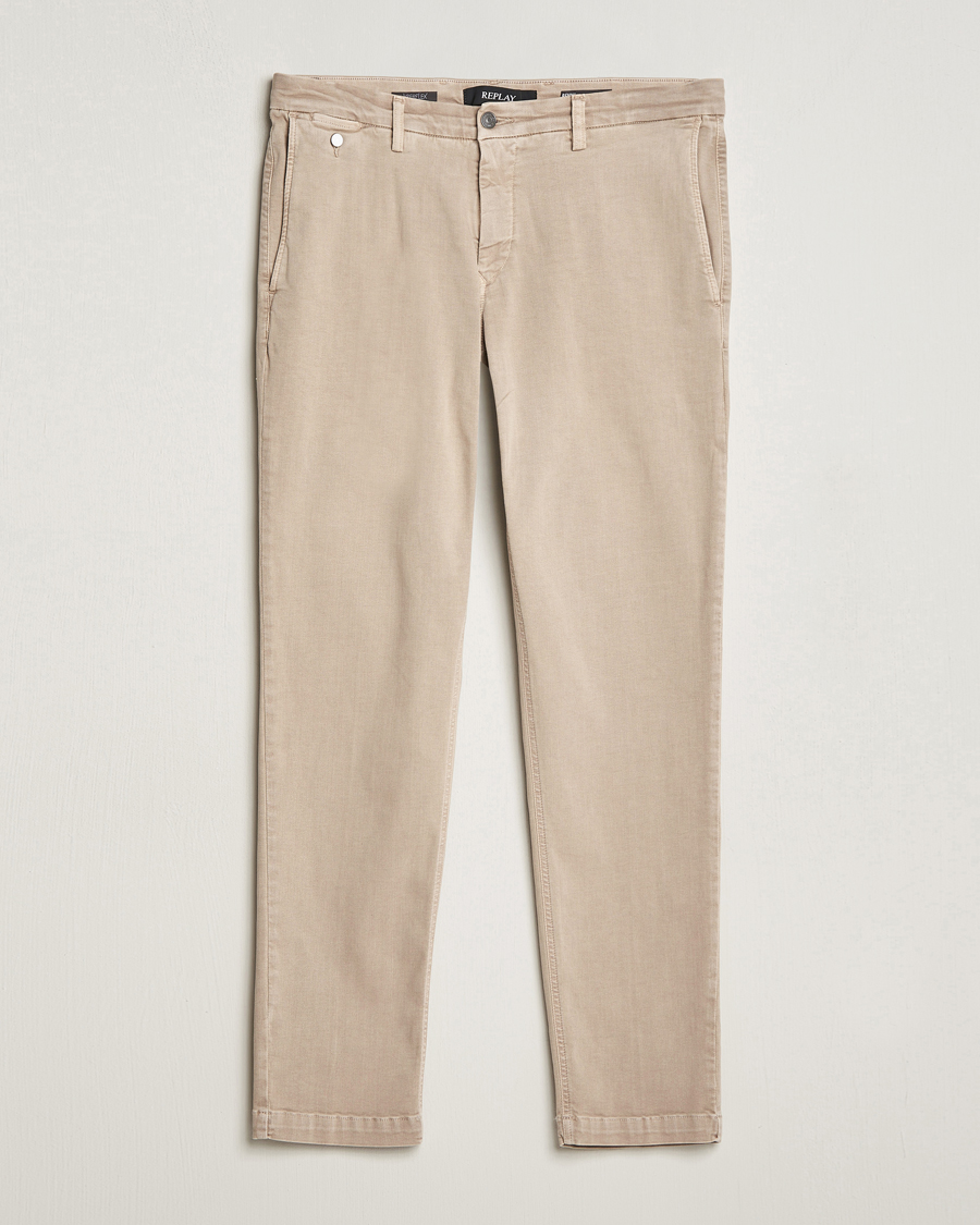 Herre | Bukser | Replay | Benni Hyperflex X-Lite Chinos Coffee Cream