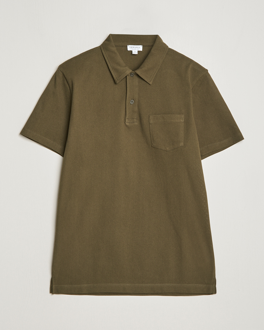Herre | Polotrøjer | Sunspel | Riviera Polo Shirt Dark Olive