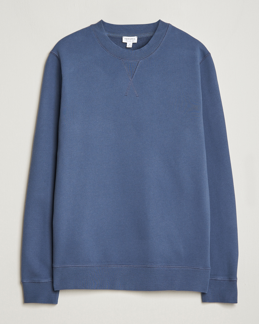 Herre | Trøjer | Sunspel | Loopback Sweatshirt Slate Blue