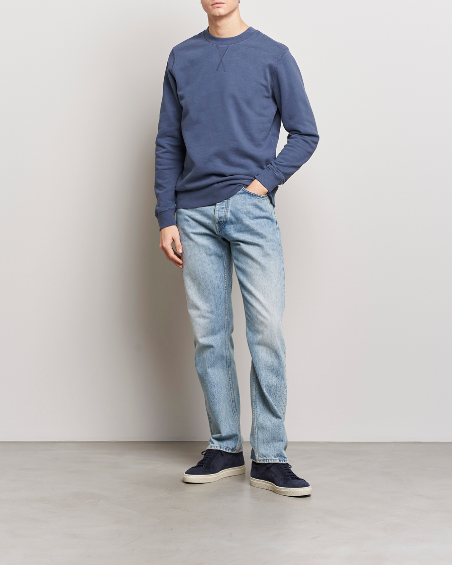 Herre | Trøjer | Sunspel | Loopback Sweatshirt Slate Blue