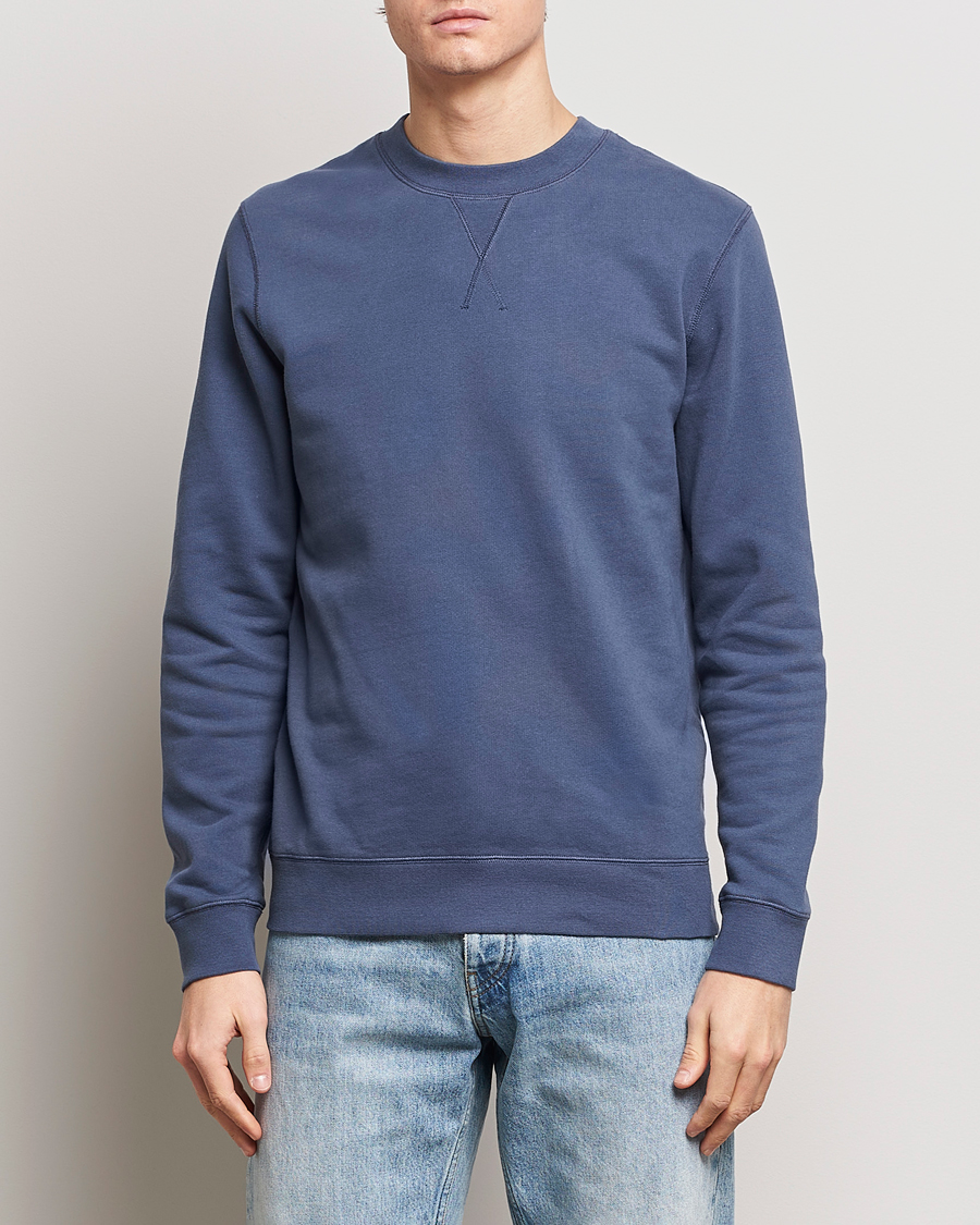 Herre | Sunspel | Sunspel | Loopback Sweatshirt Slate Blue