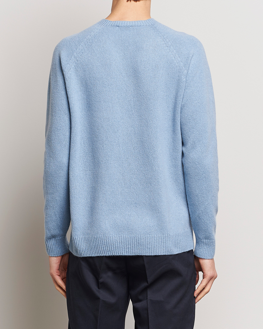 Herre | Trøjer | Sunspel | Lambswool Crew Neck Sky Blue