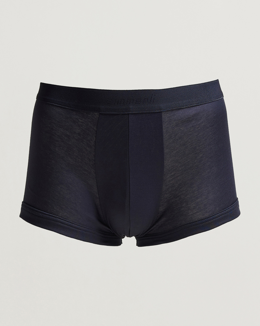 Herre | Undertøj | Zimmerli of Switzerland | Sea Island Cotton Boxer Briefs Navy