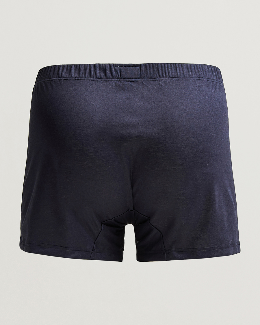 Herre | Undertøj | Zimmerli of Switzerland | Sea Island Cotton Boxer Shorts Navy