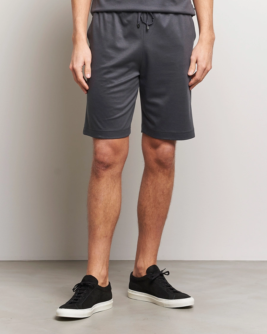 Herre | Pyjamasbukser | Zimmerli of Switzerland | Cotton/Modal Loungewear Shorts Phantom