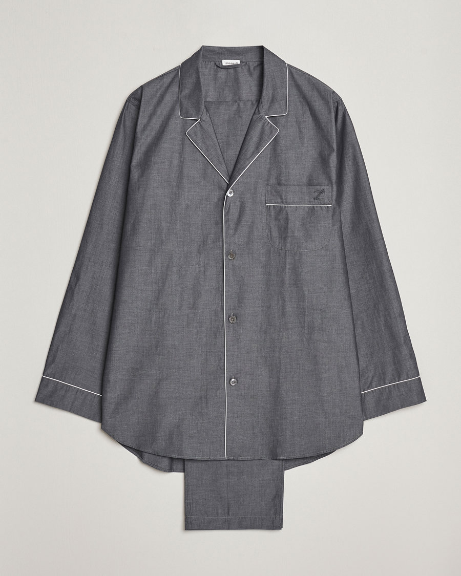 Herre | Pyjamas & Morgenkåber | Zimmerli of Switzerland | Mercerised Cotton Pyjamas Dark Grey
