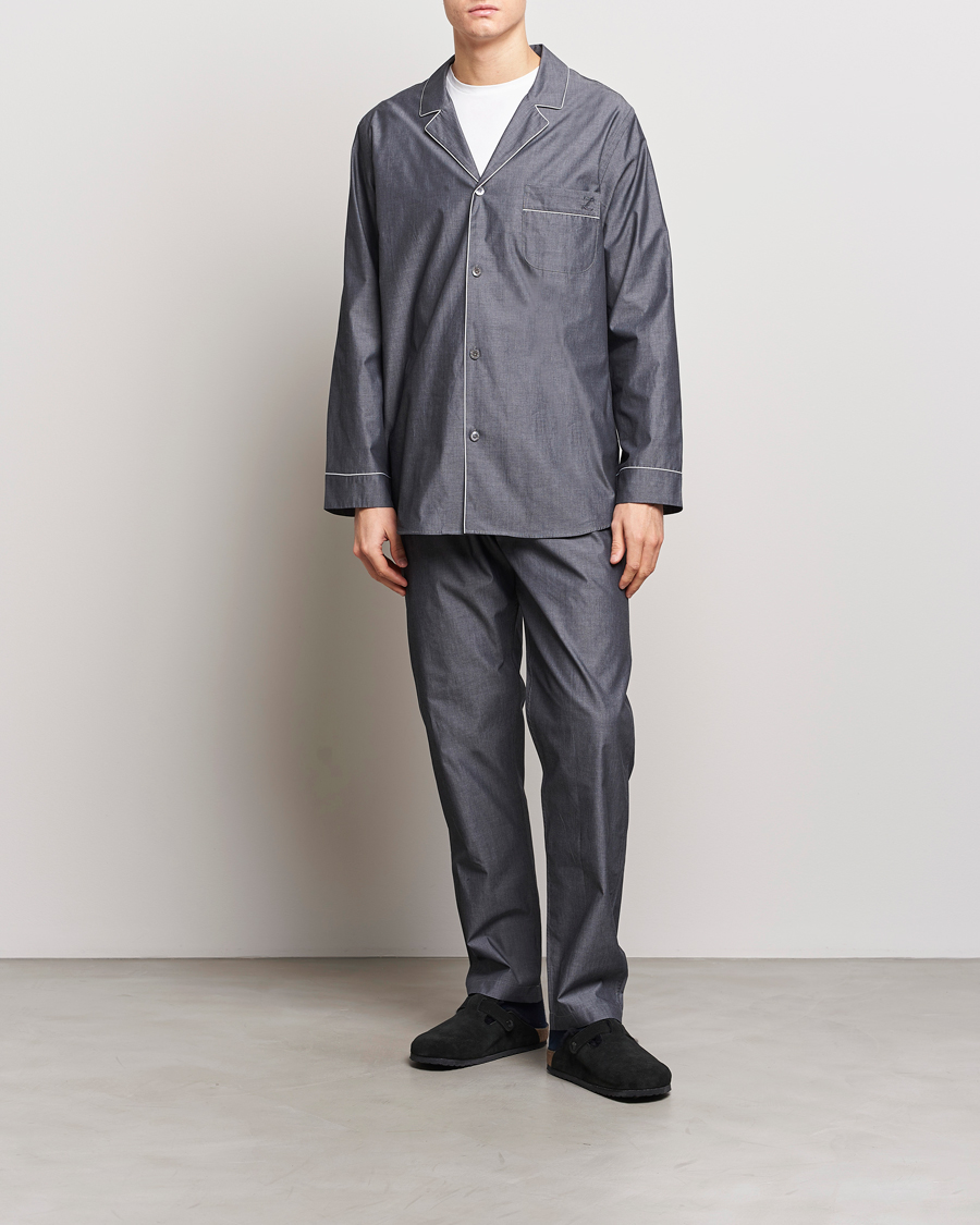 Herre | Pyjamas & Morgenkåber | Zimmerli of Switzerland | Mercerised Cotton Pyjamas Dark Grey