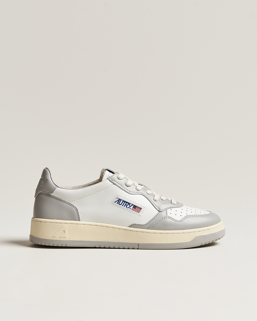Herre | Autry Medalist Low Bicolor Leather Sneaker White/Grey | Autry | Medalist Low Bicolor Leather Sneaker White/Grey