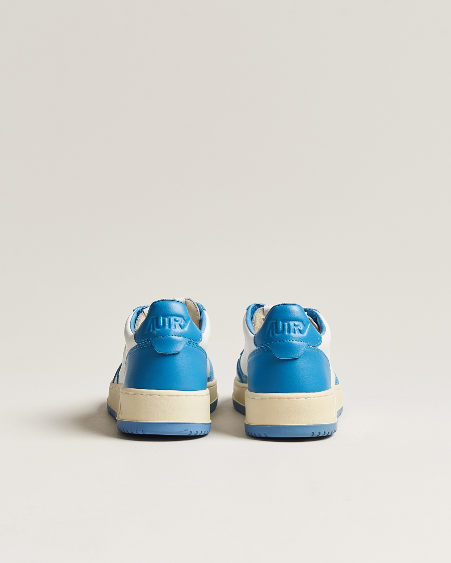 Herre | Autry Medalist Low Bicolor Leather Sneaker White/Blue | Autry | Medalist Low Bicolor Leather Sneaker White/Blue