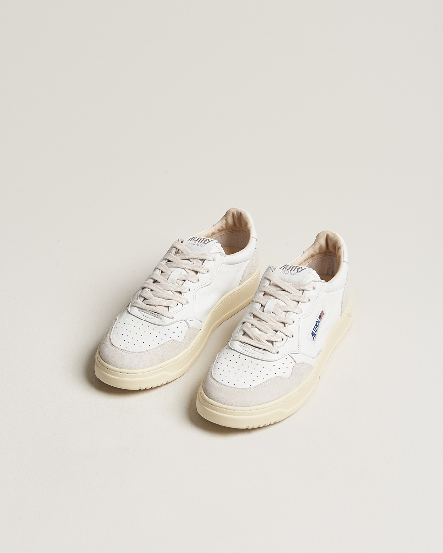 Herre |  | Autry | Medalist Low Goat/Suede Sneaker White/Grey